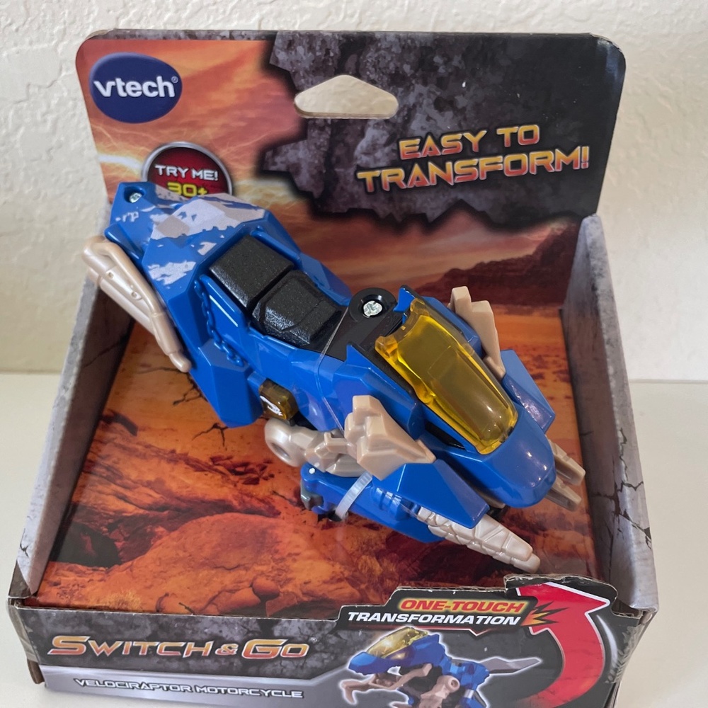 Vtech Switch & Go Velociraptor Motorcycle Transformer Dino Dinosaur Toy NEW - Picture 1 of 2